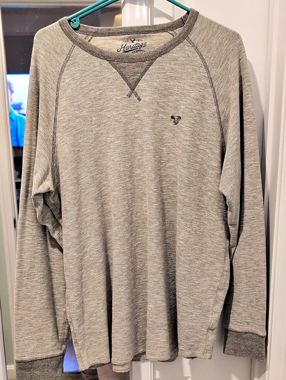 American Eagle Heritage Thermal Long Sleeve in Grey XXL